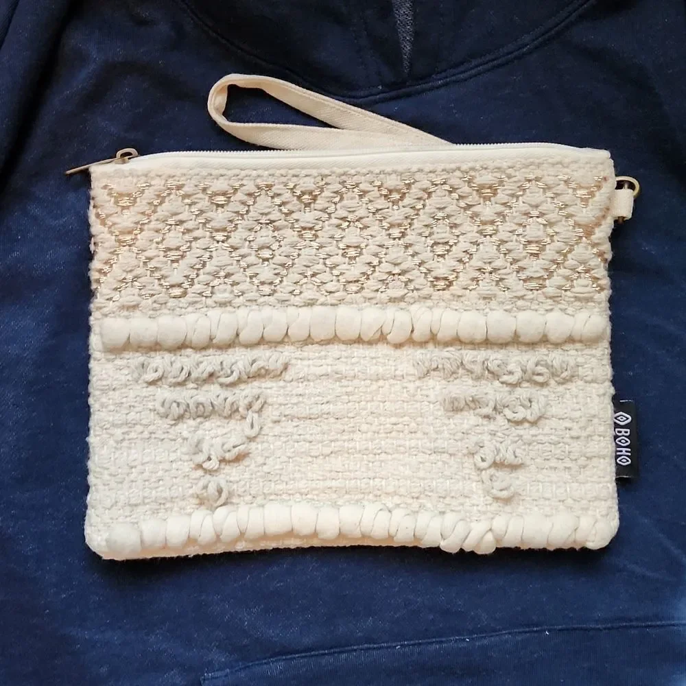 Cream/White  boho  Clutch/Handbag‎